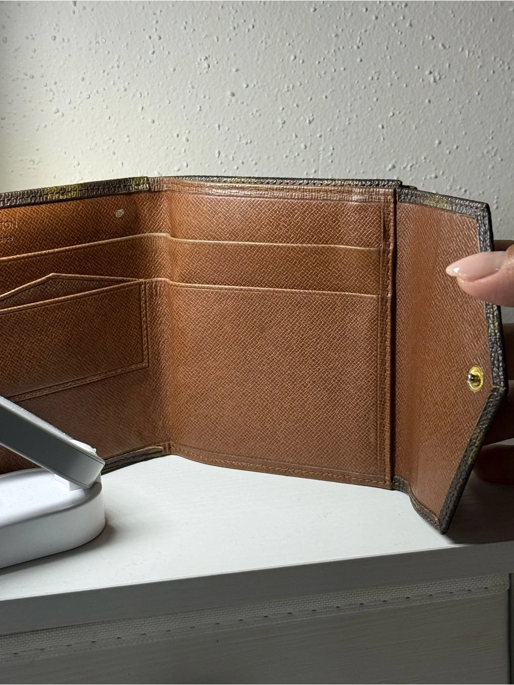 Louis Vuitton Monogram Envelope Snap Wallet - Brown & Gold